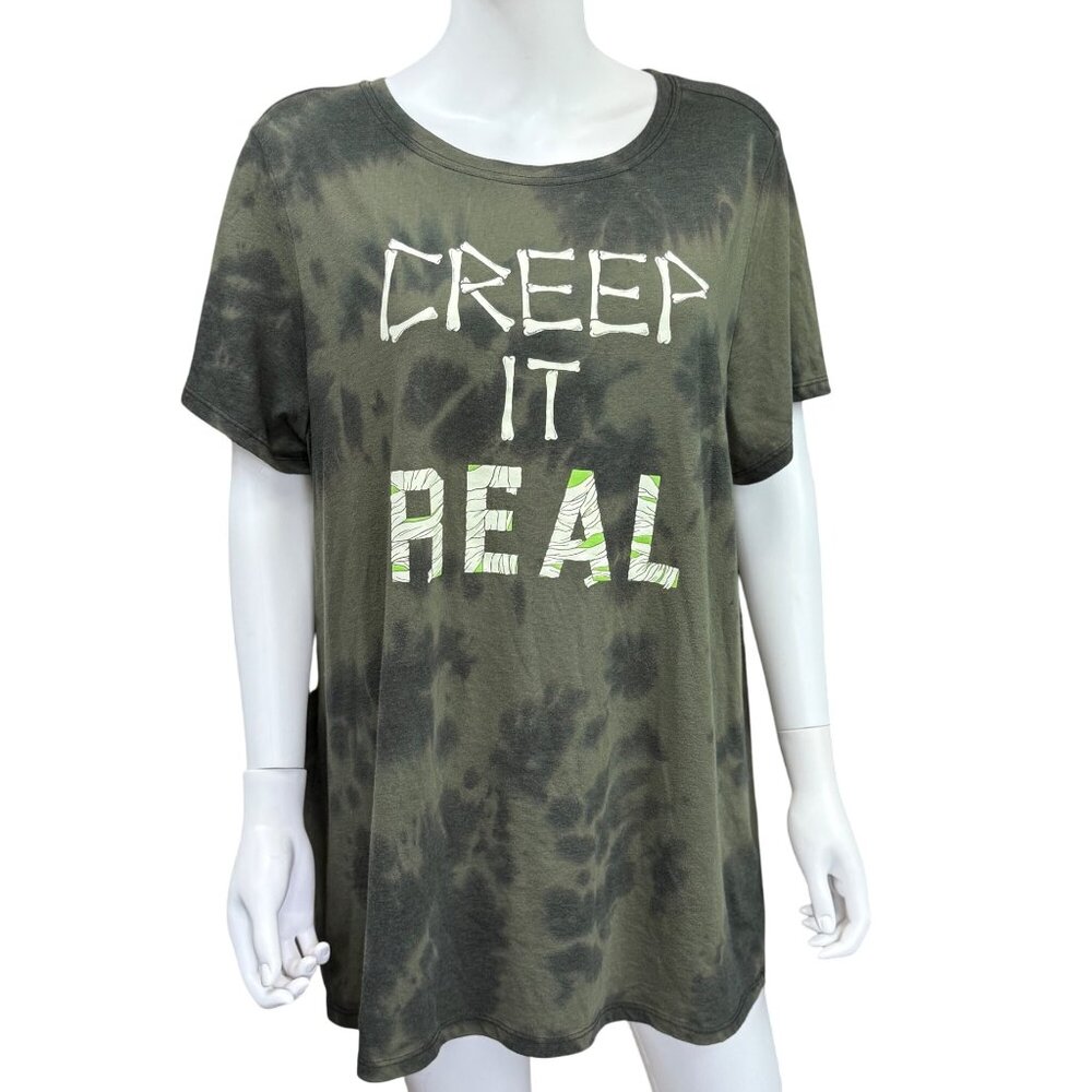 Torrid Creep It Real Graphic Tie-Dye T-Shirt Classic Fit Womens Size 2/XXL